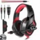 2X (ONIKUMA játékszerű fülhallgató mikrofonnal PS4 PC-hez Mac laptop hordozható tabletta Xbox One, W S2G4