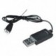 USB töltőkábel a Hubsan H107 X4 Quadcopter H107-A06 F6S3 készülékhez