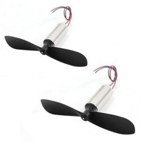 Pár DC 3.7V 40000RPM 100mA 7 x 16 mm motorok T8Y5 S1 G8W2 helikopter hajtócsavarokkal