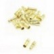 10 pár arany tónusú fém banán golyócsatlakozó dugaszos dugaszoló csatlakozó 3,5 mm-es G6L3