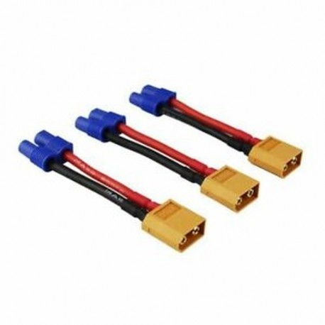 2X (3 db XT60 XT-60 dugaszos és EC3 csatlakozó adaptervezeték RC Lipo Ba X2L3-hoz)