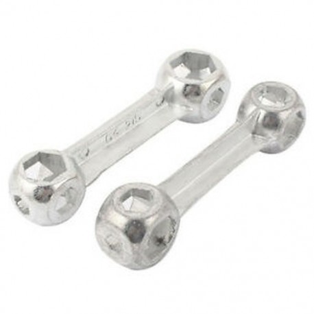 2 db ostobás alakú kerékpár-kerékkulcs-kulcs csavarkulcs javító szerszám 6mm-15mm Silve J5M6