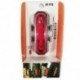 1X (4 üzemmódú LED kerékpárkerékpár hátsó farok éjszakai lámpa USB újratölthető piros L D5N5