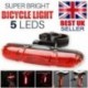 ÚJ MTB MTB Mountain Bike 5 LED vízálló hátsó hátsó lámpa piros lámpa biztonságos N2C0