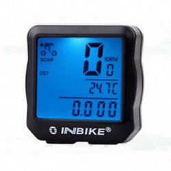 Kék - INBIKE vízálló kerékpár számítógépes sebességmérő kilométer-számláló LCD háttérvilágítás TG