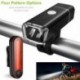 Kerékpár lámpák USB LED újratölthető készlet Mountain Cycle első hátsó fényszóró L8L7