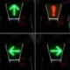 6X (LED kerékpáros táska / hátizsák-kütyü távirányítóval, fényvisszaverő S9Z5 jelzéssel