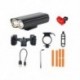6X (LED kerékpáros USB töltőfénykészlet, 4 világítási mód, dupla LED-es lámpagyöngy K8R9