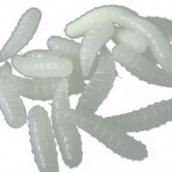 50db 1,6 cm-es csali horgászcsikó Grub Soft Baits Worms, fényvisszaverő B3S1