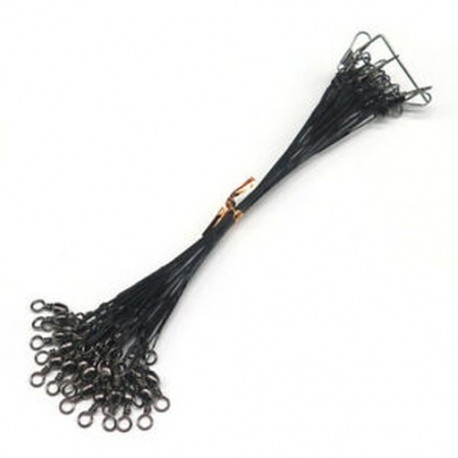 24 db / tétel Horgászcsavar Trace Wire Leader vonal Forgókerekes Spinner Shark S G7J7