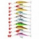 9X (10 db / tétel Minnow horgászcsapda volfrámgyöngyökkel Wobbler 10.5G 11Cm A B1Z7