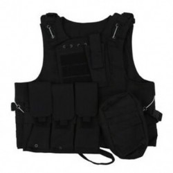 Mellény nylon kabát Fekete MOLLE Combat Airsoft Paintball Y1G8
