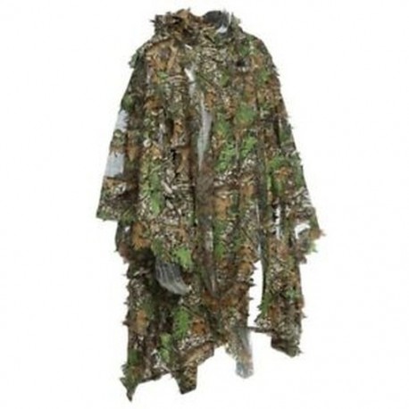 3X (Camo 3D Leaf köpeny Yowie Ghillie lélegző nyílt poncsó típusú álcázás F3Y7