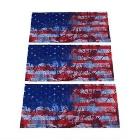 5X (Arc pajzsok Amerikai 3PCS, Amerikai zászló bandana, Varrat nélküli arcmaszk, Nyak W7E5
