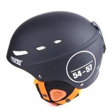 Propro Black L Ski sisak Ultra könnyű, integráltan öntött felnőtt meleg sisak Me Q8W7