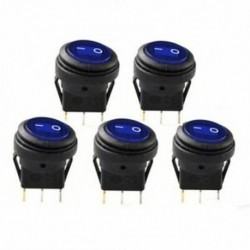 2X (5 db 12V 20A vízálló kerek be- / kikapcsoló kapcsoló autó autós csónak SPST I9D7)