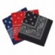Fekete &amp  piros és sötétkék - 3 bandana Paisley férfi és nő készlet 57 x 57 cm H2G2