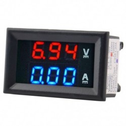 1X (digitális feszültségmérő Dc100V 10A voltmérő ampermérő kék   piros LED erősítő W2E3