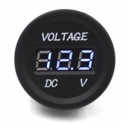 Autó motorkerékpár vízálló LED digitális kijelző voltmérő 12V-24V DC (kék) L D7J4