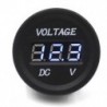 Autó motorkerékpár vízálló LED digitális kijelző voltmérő 12V-24V DC (kék) L D7J4