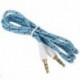 1X (3,5 mm-es AUX audiokábel sztereo kábel audio aljzat kék P8I2)