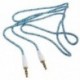1X (3,5 mm-es AUX audiokábel sztereo kábel audio aljzat kék P8I2)