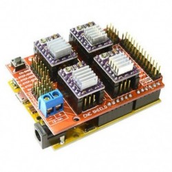 CNC V3 pajzs   UNO R3 Arduino tábla   4x TI DRV8825 StepStick léptető meghajtók I2X