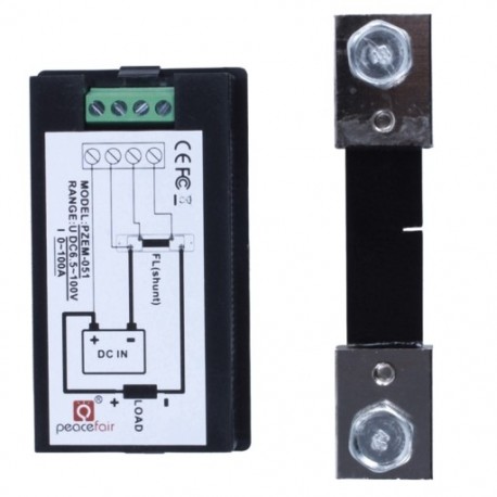 1X (DC 6.5-100V 0-100A LCD digitális kijelző ampermérő voltmérő multiméter volt W9L6
