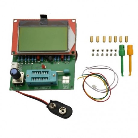 LCD EZM328 (GM328R) tranzisztor teszter / ESR / frekvenciamérő / négyszöghullámú Ge F0G8