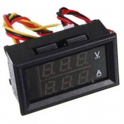 3X (0-50A kettős LED digitális voltmérő feszültségjelző Ampermérő Ampermérő   Shu C5W6