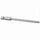 100 mm hosszú, 1/4 hüvelykes Hex Shank T9 mágneses Torx biztonsági csavarhúzó bit, D2E3