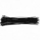 50x nylon önzáró hálózati kábel Zip Nyakkendők hevederek 3x250mm Blac S9A1