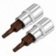 2 db 1/4 hüvelykes meghajtó T15 Torx bit aljzat, S2 acél B3U9