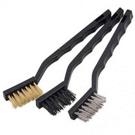 3 darabos műanyag huzalkefe Nylon acélkefe huzaltisztító kefekészlet K2Q2