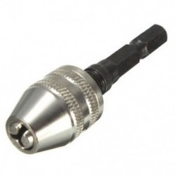 Ezüst   fekete 6 mm-es kulcs nélküli fúrótokmány gyorscserélő adapter átalakító Hex M3A5