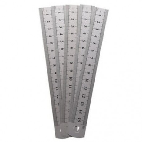 2X (5 db kétoldalas oldaljelzésű, 15 cm-es 6 hüvelykes rozsdamentes acél egyenes vonalzó M1C3)