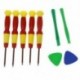 Torx T2 T3 T4 T5 T6 Mobiltelefon javítókészlet, szerszámkészlet, mágneses csavarhúzóval - W4X5