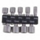 9db / készlet 5mm-13mm 1 / 4inch-es DIY Hex Shank Socket hüvelyfúvókák Anyaghajtó Bi J2E9
