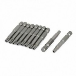 1X (10 db 1/4 hüvelykes Hex Shank T25 mágneses Torx csavarhúzó bit B4U2)