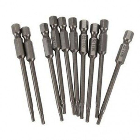 1/4 hüvelykes hatszögletű 2,5 mm-es tipp T10 Torx biztonsági csavarhúzó bit 10 db N1M8