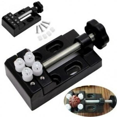 1X (1db fekete állkapocsos szorítófúró sajtó Mini Mini klip lapos vise DIY kéz T9C2
