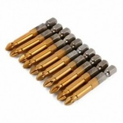 2X (10db 50mm PH2, 1/4 hüvelykes Hex Shank mágneses keresztfejű csavarhúzó-csavarok T E6X4
