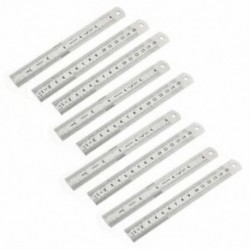 2X (9 db rozsdamentes acél 15cm / 6 &quot húzó skála vonalzó Mérőszerszám ezüst P0M8
