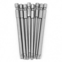 2X (8 darabos üreges, mágneses Torx csavarhúzó bitkészlet, 1/4 hüvelykes, négyszögletes szár E1X6