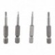 6X (4 x ezüstszürke, 50 mm-es mágneses háromszög alakú csavarhúzó betétek Se E8X4