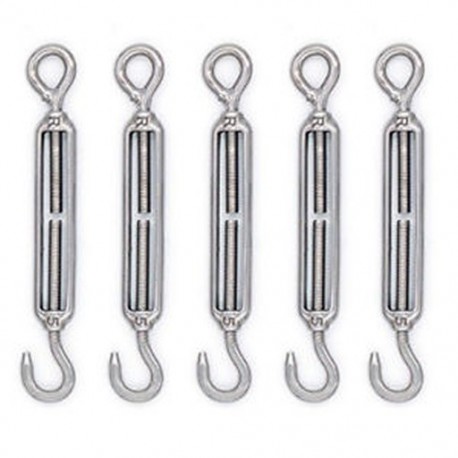 5X (5db M5 rozsdamentes acél 304 horog- és szemcsavar horoghuzal RopeTension E1E8)