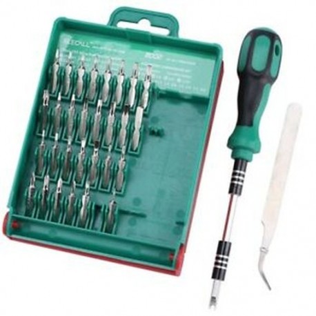 5X (ELECALL 33 in 1 csavarhúzó készlet cserélhető Torx csipesz-hosszabbító R S1O1
