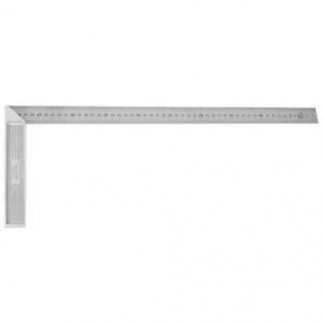 4X (acél 90 fokos szögmérő, 50 cm méretarányú vonalzó, ferdeszög, ezüst S1H4)