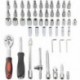 2X (53pcs1 / 4 hüvelykes meghajtóaljzat-készlet, 53pcs1 / 4-inch autójavító eszköz, Ratchet Wr L9L5