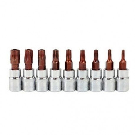 6X (Torx bit aljzatkészlet 3/8 négyzet alakú meghajtó adapter Virág típusú csavarhúzó Sle D1C8